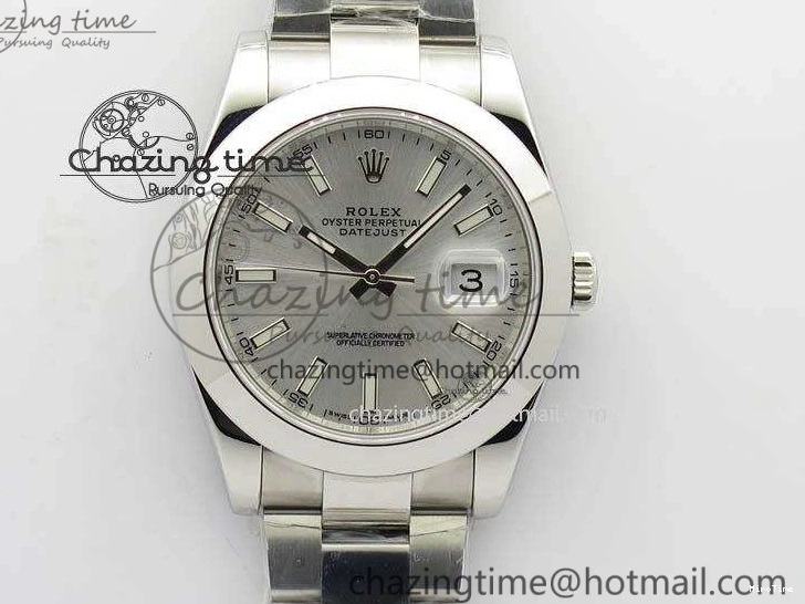 MiroTime 1218 HighQuality DateJust 41mm 126300 SS Noob 1:1 Best Edition Silver Dial Stick Markers On SS Bracelet A 3597